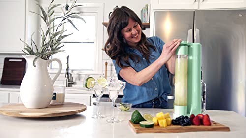 Fizzpod Home Soda Maker | Carbonated Beverage & Sparkling Water Maker | Includes 3 Bottles (32 oz./each) , 3 Caps, 1 Carbonator Cap and Manual | Make Homemade Sparkling Water, Carbonated Juice, Coffee, Tea & Cocktail Drinks Fruit Infused