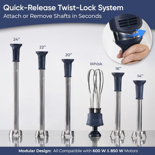 TK Commercial Immersion Blender 600W Heavy Duty for Restaurants Gen2-16"