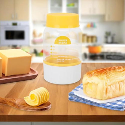 Butter Maker Cup Manual Butter Churner Shaker 155. 00g/5. 47oz Plastic Multifunctional Cream Separator Dependable Butter Making Bottle Built in Strainer for Kitchen Cooking Baking