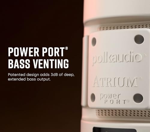 Polk Audio Atrium 8 Outdoor Speaker with Powerful Bass (Each, White), All-Weather Durability, Broad Sound Coverage, Speed-Lock Mounting System