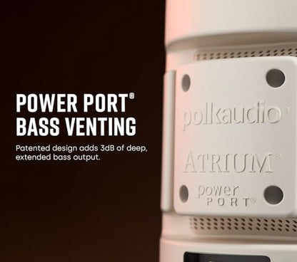 Polk Audio Atrium 8 Outdoor Speaker with Powerful Bass (Each, White), All-Weather Durability, Broad Sound Coverage, Speed-Lock Mounting System