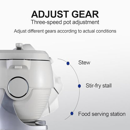 XygZythror Cooking Robot, 2000w 6l Auto Cooking Wok Fried Rice Machine, for Cooking Stewing, Rice Cooker, Multifunctional Choose with Smart Touch