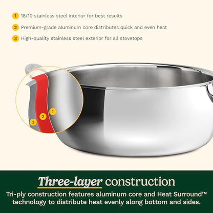 Cuisinart PureClad™ Triple Ply Stainless Steel 4.5 Qt. Dutch Oven w/Cover, PCT3545-24