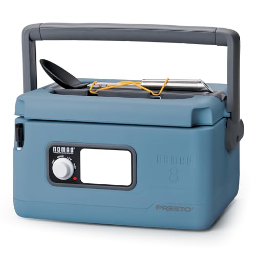 Presto 06017 8-Quart Nomad Traveling Slow Cooker, Blue