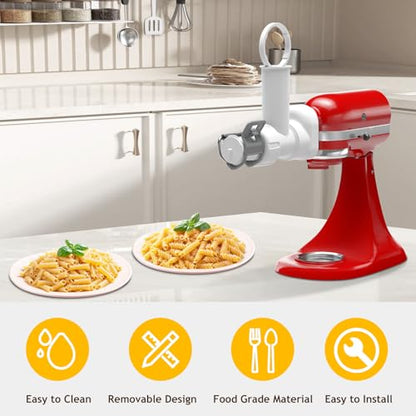 Pasta Maker Attachment for Kitchenaid Stand Mixer with 6 Different Shapes of Pasta Outlet, Durable for Kitchenaid Accessories and Attachments, Dishwasher Safe