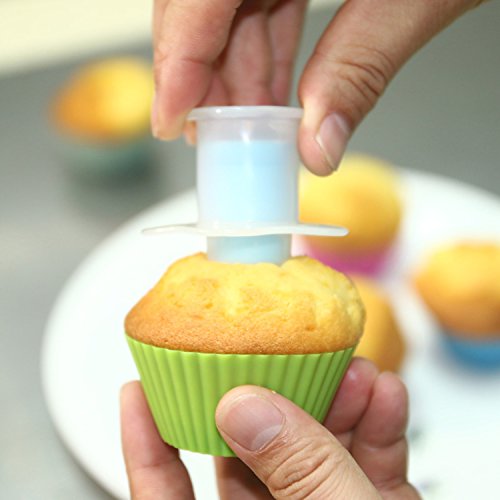 GXHUANG 2pcs Cupcake Tools Muffin Cake Pastry Model Plunger Cutter Decorating Plastic Cake Digging Holes Device Filling - Cupcake Hole Punch