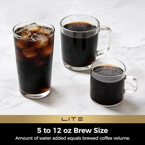 CHULUX Lite Single Serve Coffee Maker for K Cup Capsules, Single Cup Reservoir Coffee Maker with One Touch Brewing, 5 to 12 Oz Brew Sizes, Designed Specifically for Standard Mugs, White