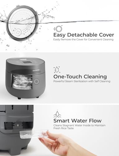 CUCKOO Micom Fuzzy Logic Rice Cooker, 12-Cup Cooked, Gray, CR-0675FG