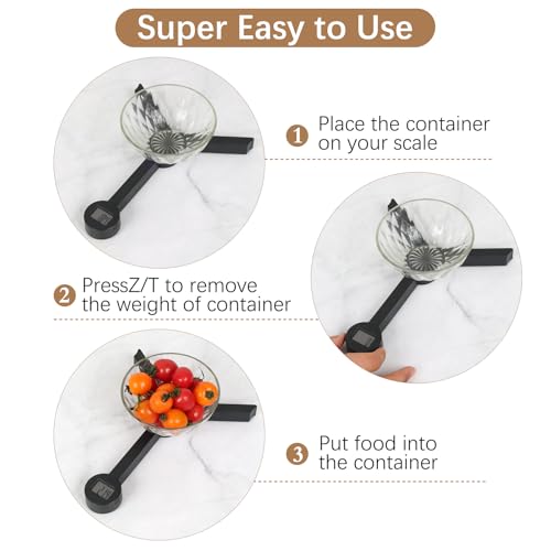 Folding Food Scale, Digital Kitchen Scale, Portable Food Scale Travel Scale for Food, Collapsible Mini Pocket Scale Grams and Ounces, Ideal for Diet Calorie Control Compact Kitchen (Black)