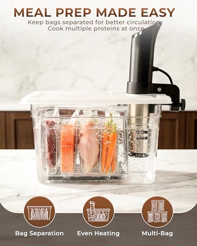 EVERIE Sous Vide Container Kit, 12 Qt with Lid, Rack & Sleeve