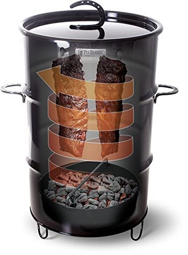 Pit Barrel Cooker Classic Package - 18.5 Inch Drum Smoker | Porcelain Coated Steel BBQ Grill | Includes 8 Hooks, 2 Hanging Rods, Grill Grate and More