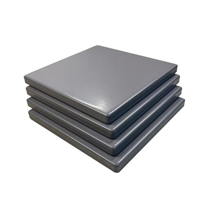 Old Stone 4-Piece Glazed Cordierite Pizza Stone Set, Four 7.5 inch Stones Form 15 x15 inch Baking Surface, Durable, Heat-Resistant for Oven & Grill