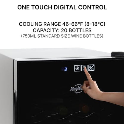 Koolatron 20 Bottle Thermoelectric Wine Cooler, Black