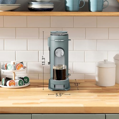 Ninja Pods & Grounds Specialty Single-Serve Coffee Maker, K-Cup Pod Compatible, Built-In Milk Frother, 6-oz. Cup to 24-oz. Travel Mug Sizes, Iced Coffee Maker, 1550 watts, Sage Green, PB051SG