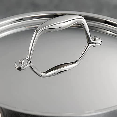 Tramontina Signature Tri-Ply Clad Stainless Steel 12-Piece Cookware Set with Lids, Pots and Pans Kitchen Set, Induction-Ready, Dishwasher-Safe, NSF-Certified, Made in Brazil