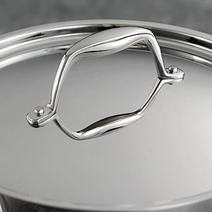 Tramontina Signature Tri-Ply Clad Stainless Steel 10-Piece Cookware Set with Lids, Pots and Pans Kitchen Set, Induction-Ready, Dishwasher-Safe, NSF-Certified, Made in Brazil
