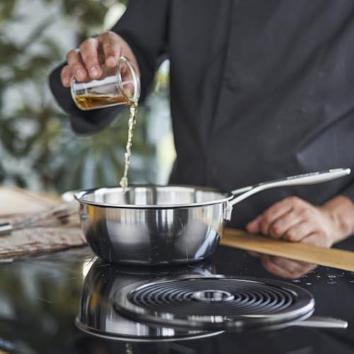 Demeyere Industry 5, 2-qt Stainless Steel Saucier, 5-Ply Construction, Compatible on all Stovetops, Made in Belgium
