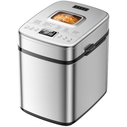 OSIPOTO 2LB Bread Maker, 19 in 1 Automatic Stainless Steel Bread Machine
