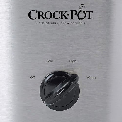 Crock-Pot SCCPVL600S Cook' N Carry 6-Quart Oval Manual Portable Slow Cooker, Silver