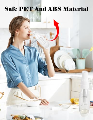 Portable Soda Maker Machine 34 Oz Sparkling Water Maker for Home Travel Instant Carbonation CO2 Cartridges Not Included
