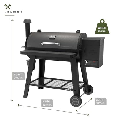 Oakford 930 Wood Pellet Grill with 930 SQ In Cooking Area, Steel Wire Grates, I-Site View Indicator, Heavy Duty Pellet Smoker Grill with Bluetooth Connectivity - 910-0509