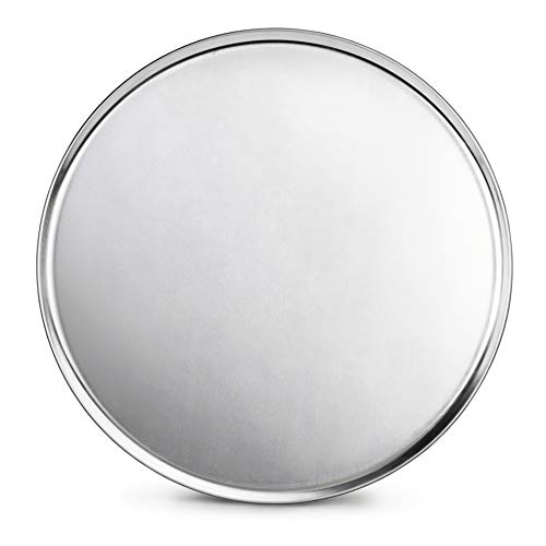 New Star Foodservice 536594 Restaurant-Grade Aluminum Pizza Pan, Baking Tray, Coupe Style, 18-Inch
