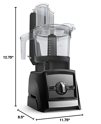 Vitamix 12-Cup Food Processor Attachment with SELF-DETECT, BPA-Free, with Multi-Use Blade and Two Reversible Discs, Compatible with Ascent and Venturist Series Vitamix Blenders