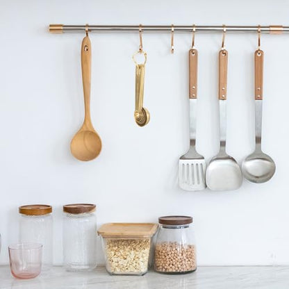 Blueden Measuring Spoons,304 Stainless Steel Measuring Cups & Spoon Set of 7 Piece:1Tbsp&1/2Tbsp,1tsp,3/4tsp,1/2tsp,1/4tsp,1/8tsp Teaspoon Coffee Scoop Tablespoon for Dry and Liquid Ingredients,Gold