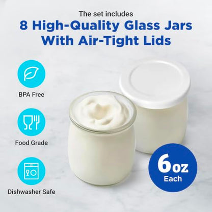 Ultimate Probiotic Yogurt Maker with TruTemp™ Adjustable Temperature & Time Control, Make Trillions of Live Probiotics for Gut Health, ULTIMATE LIFETIME WARRANTY, Wellness Gifts for Men & Women