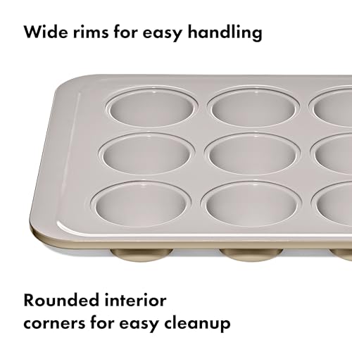 OXO Good Grips Non-Stick Pro Ceramic Coated Metal Bakeware 12 Cup Muffin Pan – Biscuit