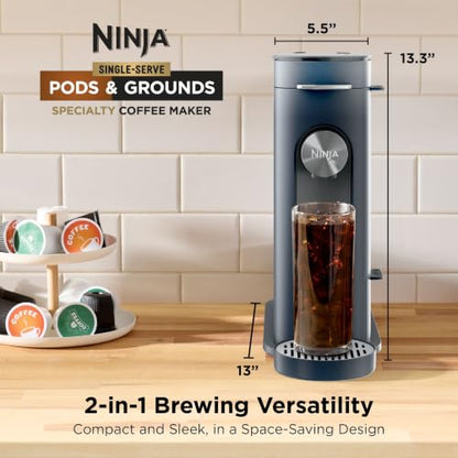 Ninja Single Serve Coffee Maker - Combo Machine, K-Cup Pods and Grounds