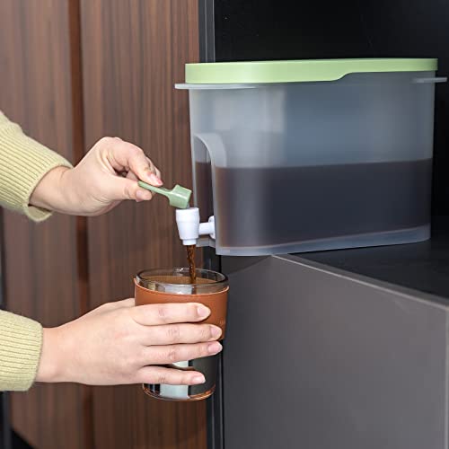 PARBEE 1 Gallon Cold Brew Coffee Maker, Iced Coffee Maker with Ultra Fine Stainless Steel Mesh Filter and Spigot, Cold Brew Pitcher & Tea Infuser, Lemonade Drink Dispenser with Infuser