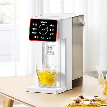 VEVOR Instant Hot Water Dispenser, Countertop Boiling Water Dispenser with Adjustable 6 Temperatures & 7 Water Volumes, 101oz Removable Water Tank, Quick Heating with Touchscreen & Child Lock for Home