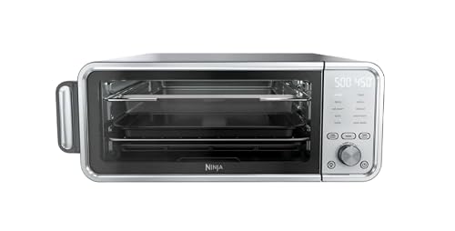 Ninja FT405CO 10-in-1 Digital Air Fry Oven with Extra Large Capacity, Flip Up and Away, Stainless Steel Body, and Temperature Control (Renewed)
