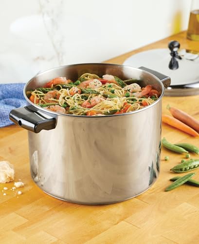 Farberware Classic Series Stainless Steel Stock Pot with Lid, 8-Quart, Silver