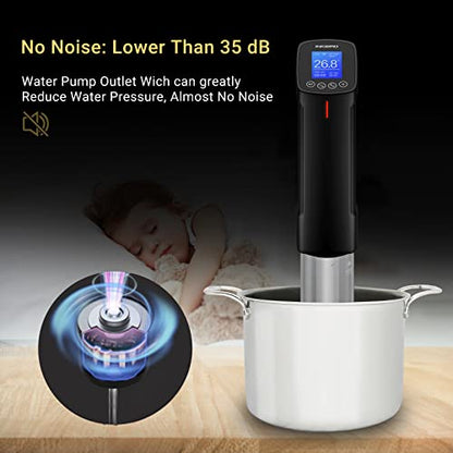 INKBIRD WIFI Sous Vide Cooker Bundle with 30PCS Sous Vied bags and Vacuum Sealer Pump, Sous Vide Starter Kits, Recipes on APP,1000W Sous-Vide Machine for Steak