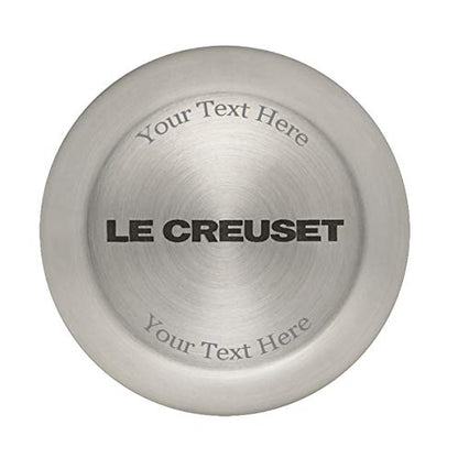 Le Creuset 9 Qt. Signature Round French Oven w/Additional Engraved Personalized Stainless Steel Knob - Artichaut