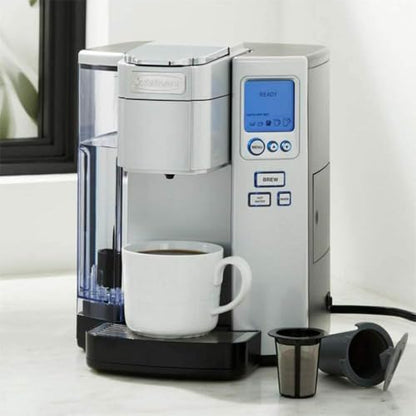 Cuisinart Coffee Maker, Single Serve 72-Ounce Reservoir Pod Coffee Machine, Programmable Brewing & Hot Water Dispenser, 5 Cup-Size Settings, Stainless Steel, SS-10P1, Silver