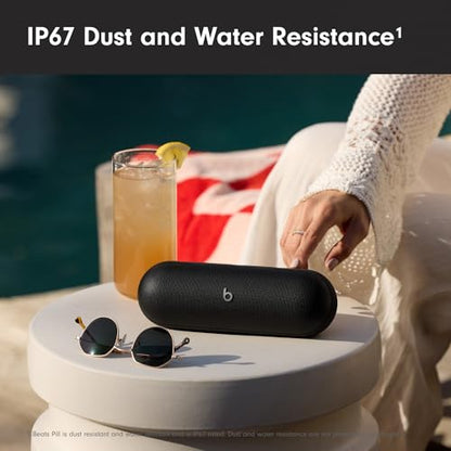 Beats Pill - Portable Bluetooth Speaker - Up to 24H Battery Life, Water Resistant, Bluetooth, Apple & Android Compatible, Seriously Loud Sound for Home, Outdoor and Travel - Matte Black