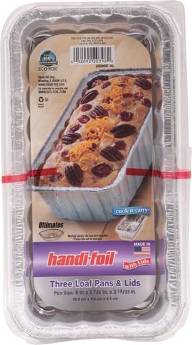 Cook-N-Carry Loaf Pan 2Lb w/ Lids, 3 ct