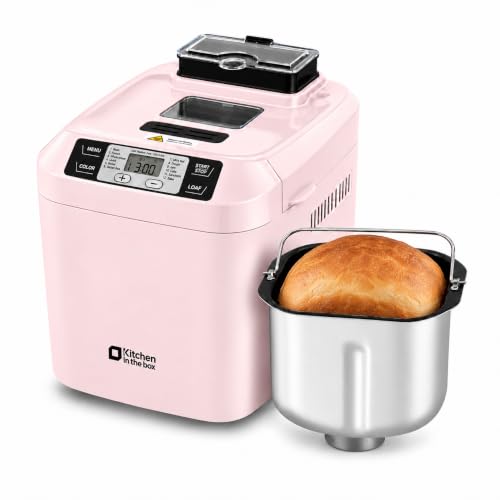 Kitchen in the Box Bread Maker, 2LB Bread Machine with Auto Nut Dispenser