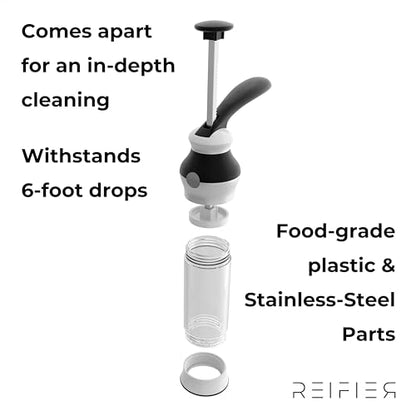 14-Piece Cookie Press Set - Upgraded - Stainless Steel Disks & Storage Case - Heavy-Duty Design