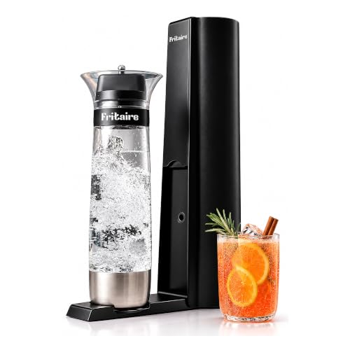 Fritaire Fizze Premium Soda Streaming Machine, Sparkling Water Maker, Black