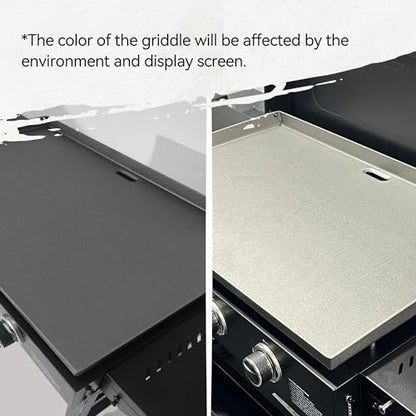 Royal Gourmet GB4000P 4 Burner Propane Gas Griddle with Hard Cover and Foldable Side Tables, 35-Inch Flat Top Grill with 766 Sq. In. Cooking Area for Backyard and Tailgating, Black