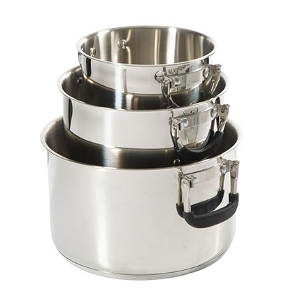 Oster Platinum Silverbolt 6 Piece Stackable Space-Saving Dutch Oven Sauce Pan Cookware Set