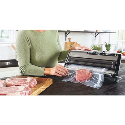 FoodSaver Vacuum Sealer Machine and Express Vacuum Seal Bag Maker with Sealer Bags and Roll and Hendheld Vacuum Sealer for Airtight Food Storage and Sous Vide, Black