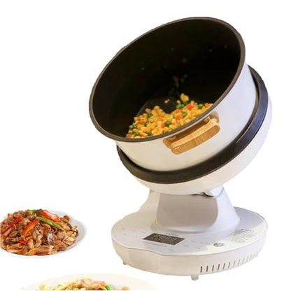 Auto Cooking Wok Fried Rice Machine, 8L 2000W Automatic Cooking Machine,3-Speed Pot Body Adjustment, Automatic Thermal Cleaning, Perfect for Christmas & New Year Parties