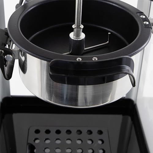 West Bend Stir Crazy Movie Theater Popcorn Popper, Popcorn Maker Machine with Nonstick Popcorn Kettle, Measuring Tool and Popcorn Scoop for Popcorn Machine, 4 Qt., Red