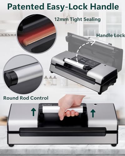 KURSINNA 95kPa Vacuum Sealer Machine, Stainless Steel Food Sealer