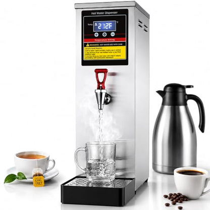 Commercial Hot Water Dispenser Countertop Water Boiler, 1600W 30L | 8GAL per Hour, Instant Hot Water Machine, Step-heating & 86-212°F Temperature Control, For Boba Tea Shop, Cafe, Office